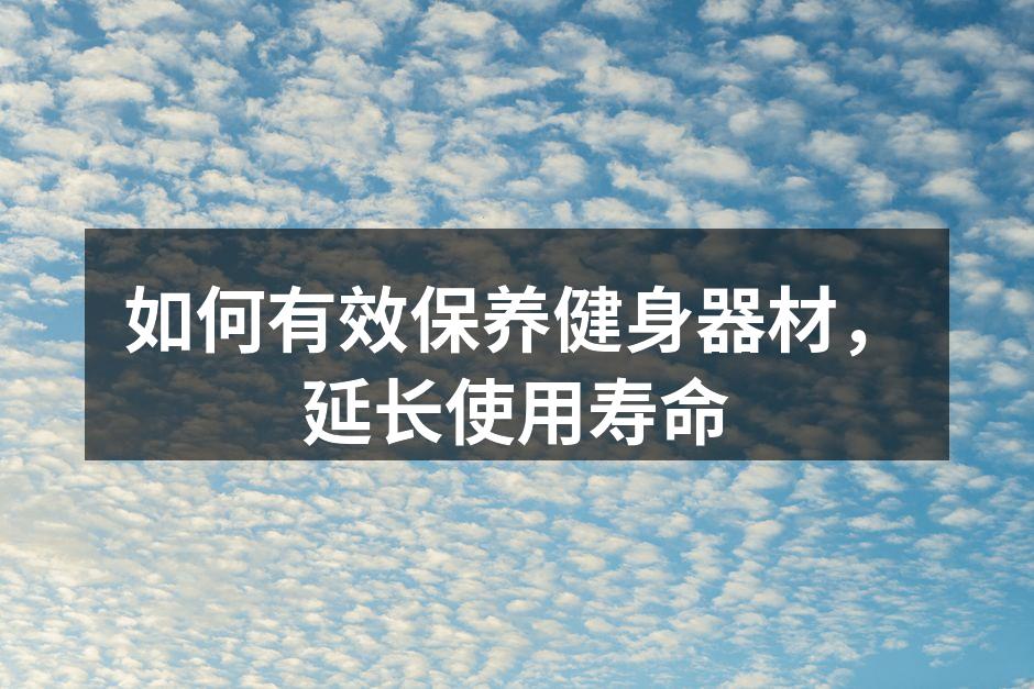 定期保养健身器材