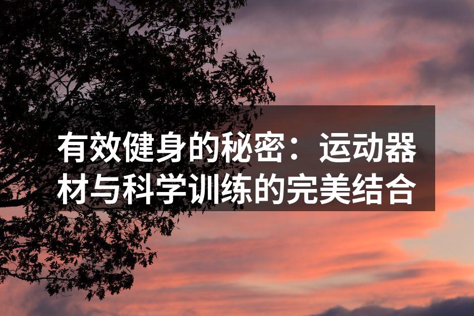 科学训练，助力健身